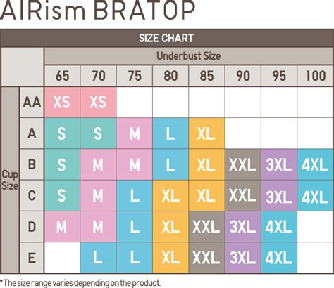 airism size chart